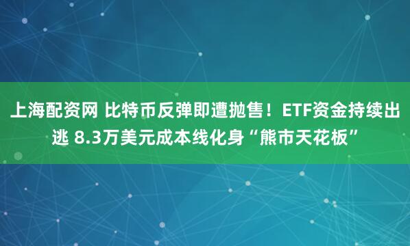 上海配资网 比特币反弹即遭抛售！ETF资金持续出逃 8.3万美元成本线化身“熊市天花板”