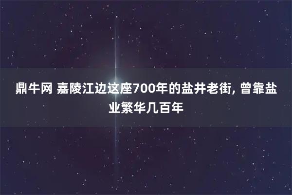 鼎牛网 嘉陵江边这座700年的盐井老街, 曾靠盐业繁华几百年